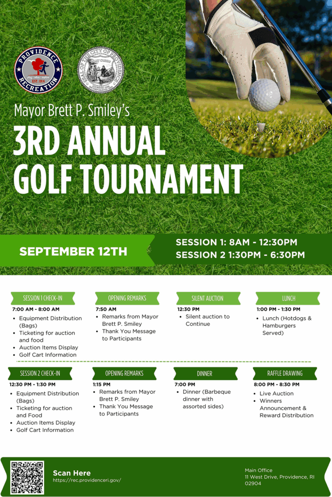 Mayor Brett Smiley's 3rd Annual Golf Tournament Flyer